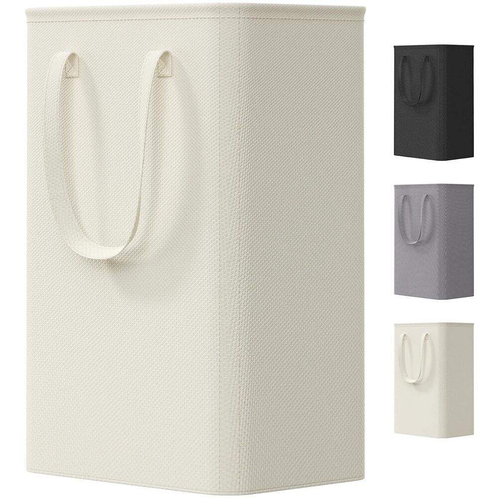 Slim Laundry Hamper, Narrow Small Laundry Basket with Handle for Dirty